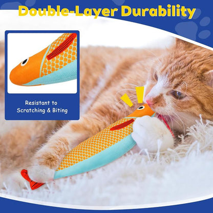 Self Warming Pet Bed, Rock the Fish to Sleep ，Small Self Heating Pet Crate Pad,Warm Fleece Pet Sleeping Mat， Thermal Extra Warm Mat Indoor & Outdoor, Double-Sided Warmth & Washable