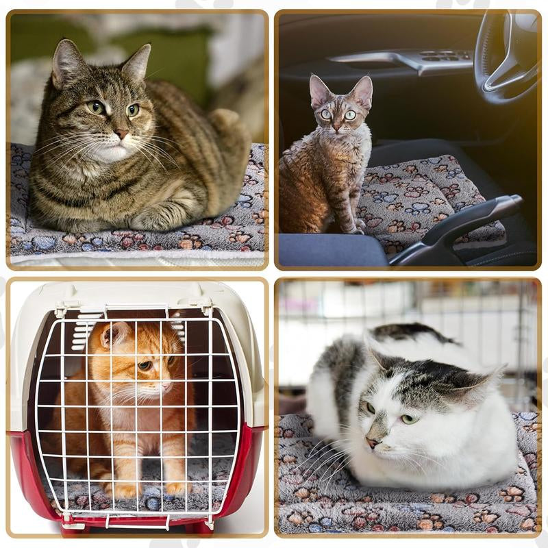 Self Warming Pet Bed, Rock the Fish to Sleep ，Small Self Heating Pet Crate Pad,Warm Fleece Pet Sleeping Mat， Thermal Extra Warm Mat Indoor & Outdoor, Double-Sided Warmth & Washable